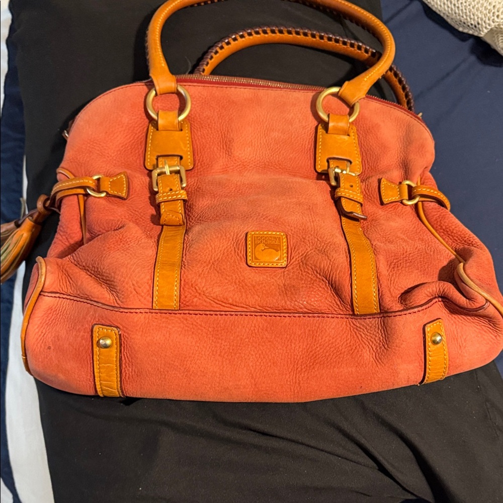 Dooney & Bourke Orange and Tan Satchel